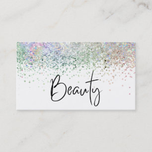 Tarjeta De Visita *~* BELLEZA Holograma Holograma Pastel Purpurina