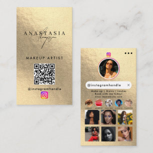 Tarjeta De Visita Belleza influyente: nada de oro en medios sociales