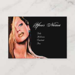 Tarjeta De Visita BELLEZA MAKEUP ARTISTA ,zafiro azul negro