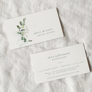 Tarjeta De Visita Belleza minimalista botánica moderna de eucalipto