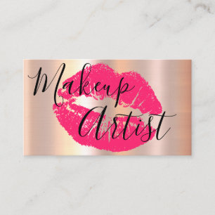 Tarjeta De Visita Belleza Moda Glitzy maquillador