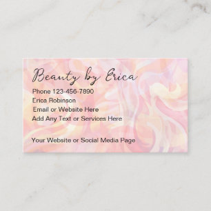 Tarjeta De Visita Belleza Moderna Uñas y Cabello Profesional