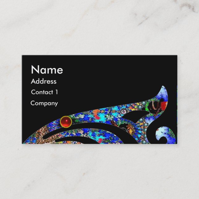 Tarjeta De Visita Belleza MONOGRAM EFEMERAL, Salón, Spa, Makeup Arti (Anverso)