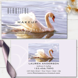 Tarjeta De Visita Belleza Profesional Cisne Maquillaje Foto