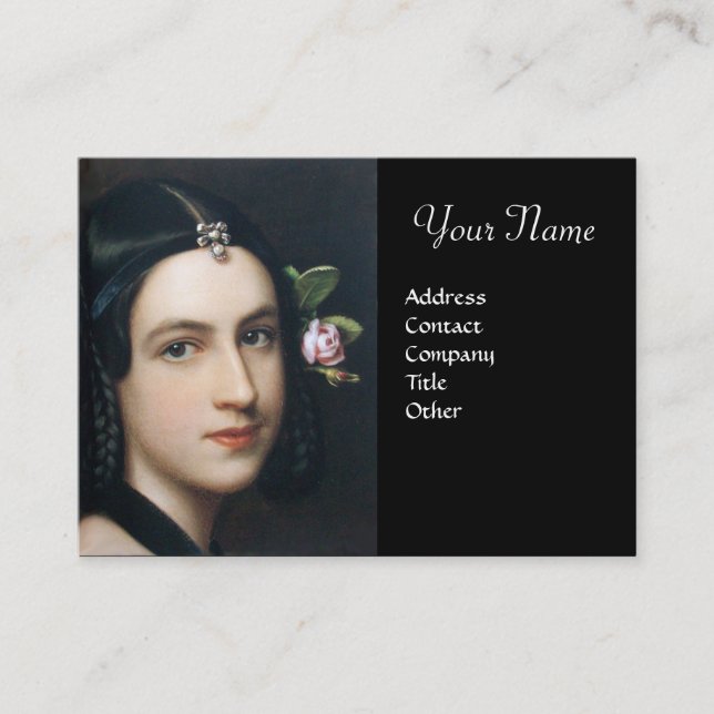 Tarjeta De Visita BELLEZA ROMÁNTICA, Salón Spa, Artista de Maquillaj (Anverso)