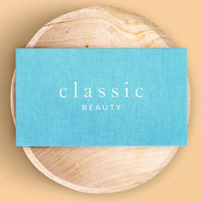 Tarjeta De Visita Belleza simple y clásica Aspecto de línea azul tur (Subido por el creador)