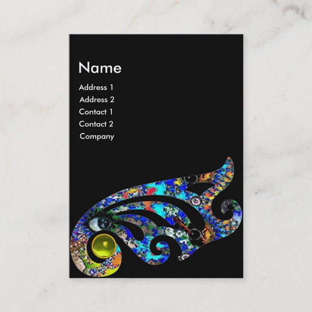 Tarjeta De Visita Belleza TOPAZ EFEMERAL, Salón, Spa, Makeup Artista (Anverso)