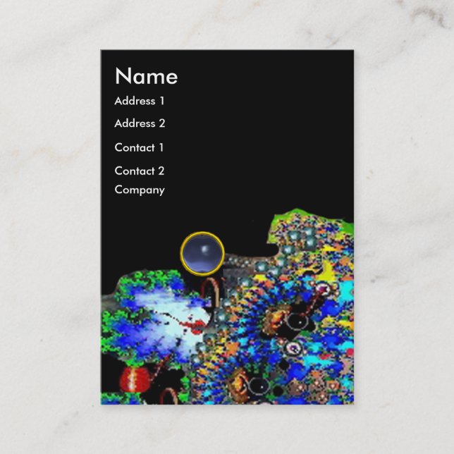 Tarjeta De Visita Belleza TOPAZ EFEMERAL, Salón, Spa, Makeup Artista (Anverso)