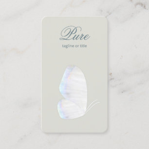 Tarjeta De Visita Belleza y bienestar con mariposa de mariposa blanc