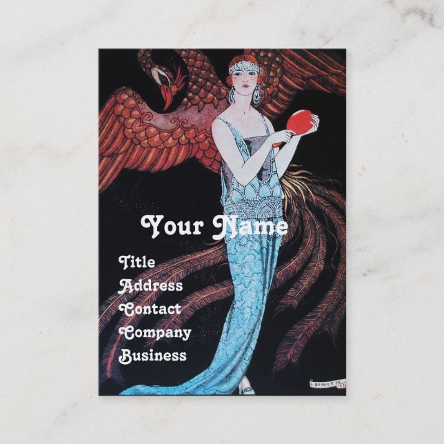 TARJETA DE VISITA BELLEZA Y FOENIX,DISEÑADOR DE MODA ARTISTA (Anverso)