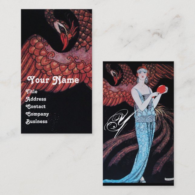 TARJETA DE VISITA BELLEZA Y FOENIX,DISEÑADOR DE MODA ARTISTA (Anverso / Reverso)