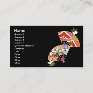 Tarjeta De Visita Bello Artes floral japonés del modelo del kimono