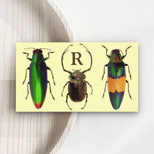 Tarjeta De Visita Bellos bugs   Insectos   Inicial   Entomólogo