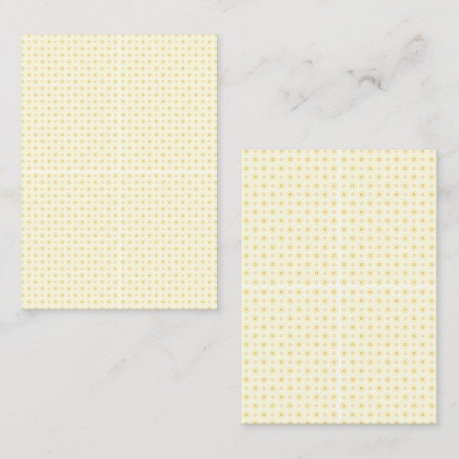 Tarjeta De Visita Bellos Círculos Amarillos con fondo blanco (Anverso / Reverso)