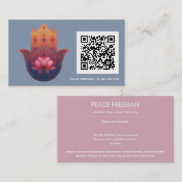 Tarjeta De Visita Bendición del Loto | Mano Hamsa
