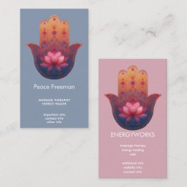 Tarjeta De Visita Bendición del Loto | Mano Hamsa
