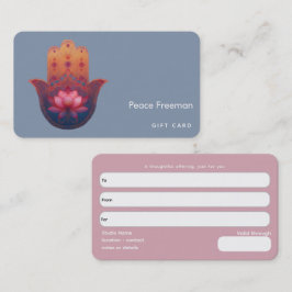 Tarjeta De Visita Bendición del Loto | Mano Hamsa