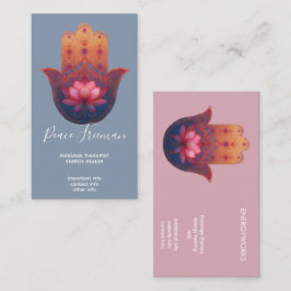 Tarjeta De Visita Bendición del Loto | Mano Hamsa