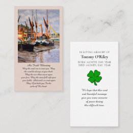 Tarjeta De Visita Bendición irlandesa azul púrpura verde naranja Ora