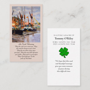 Tarjeta De Visita Bendición irlandesa azul púrpura verde naranja Ora
