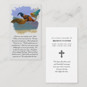 Tarjeta De Visita Bendición Memorial en Púrpura, Azul, Naranja, Orac