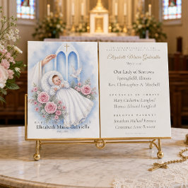 Tarjeta De Visita Bendición Tradicional Católica para el Bautismo de