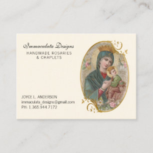 Tarjeta De Visita Bendita Madre María Jesús Religioso