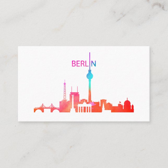 Tarjeta De Visita Berlín colorida (Anverso)