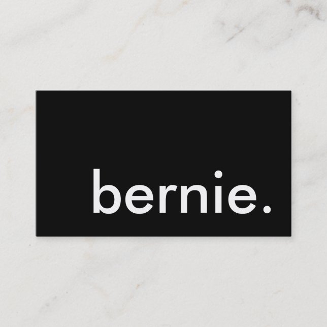 Tarjeta De Visita bernie. (Anverso)
