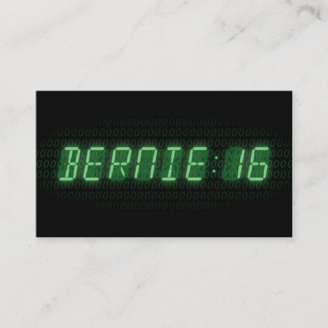 Tarjeta De Visita Bernie Sanders 2016 (Anverso)