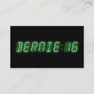 Tarjeta De Visita Bernie Sanders Digital Readout