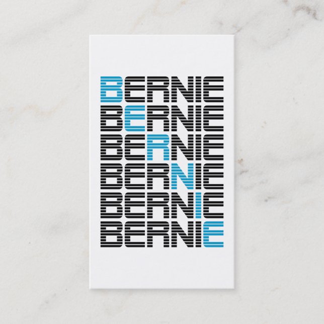 Tarjeta De Visita BERNIE sanders textStacks (Anverso)