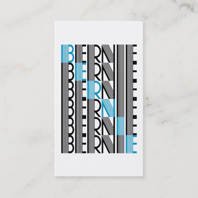 Tarjeta De Visita BERNIE sanders textual (Anverso)