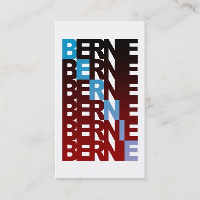 Tarjeta De Visita BERNIE sanders textualBern (Anverso)