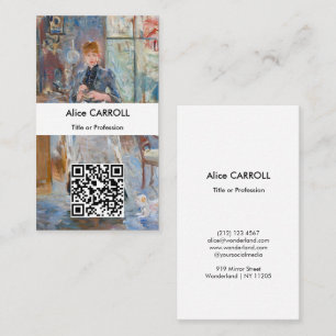 Tarjeta De Visita Berthe Morisot - En el Comedor - Código QR