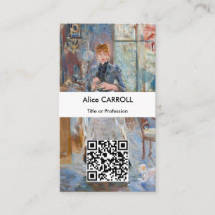 Tarjeta De Visita Berthe Morisot - En el comedor - Código QR