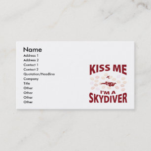 Tarjeta De Visita Béseme que soy un Skydiver