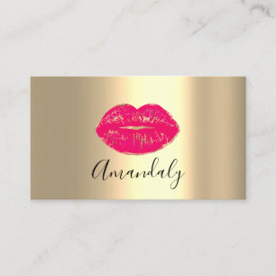 Tarjeta De Visita Beso de artista de maquillaje levanta a una chica 