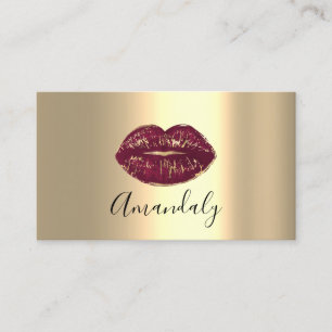 Tarjeta De Visita Beso de artista de maquillaje levanta Pluma de Mar