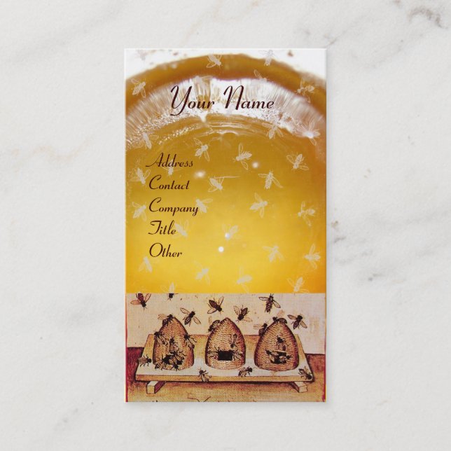 TARJETA DE VISITA BESO DE CARNE, MANTENIMIENTO DE AGUA, APIARISTA DE (Anverso)