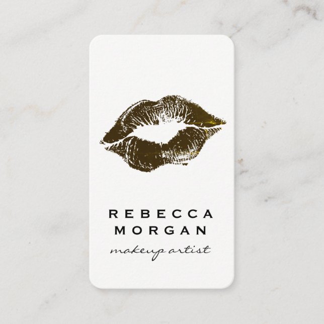 Tarjeta De Visita Beso de Labial Chic (Anverso)