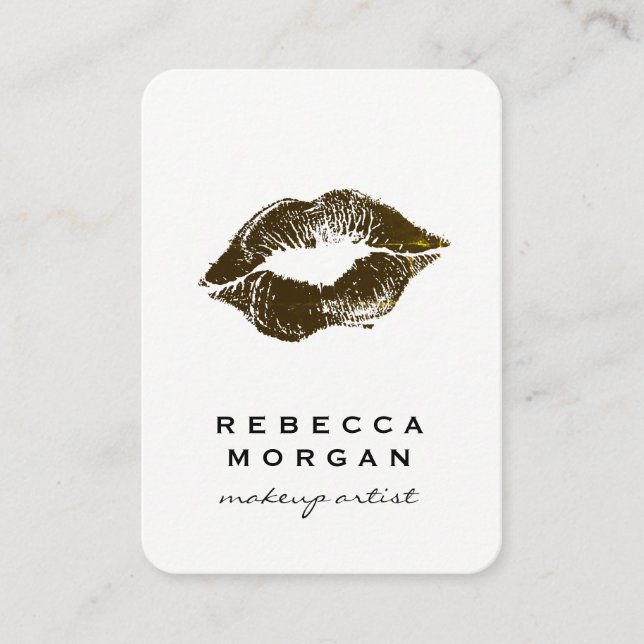 Tarjeta De Visita Beso de Labial Chic (Anverso)