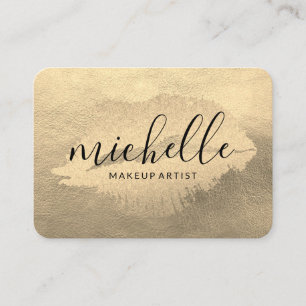 Tarjeta De Visita Beso Dorado Chic