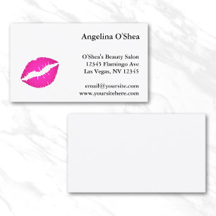 Tarjeta De Visita Beso rosa caliente