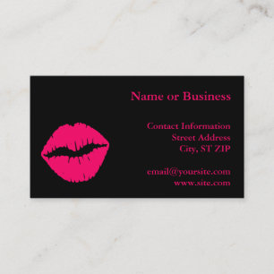 Tarjeta De Visita Beso Rosado