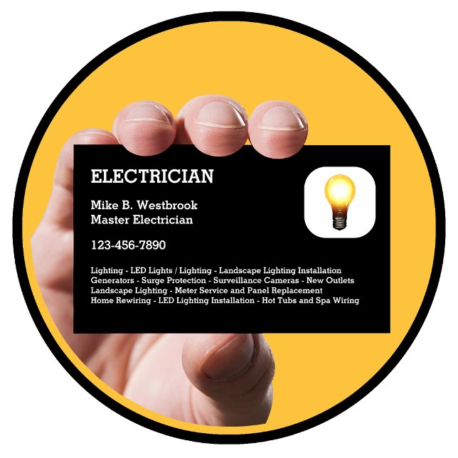 Tarjeta De Visita Best Electrician Business Cards (Subido por el creador)