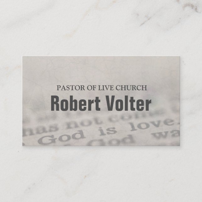 Tarjeta de visita Bible-Cristiana-Religiosa (Anverso)