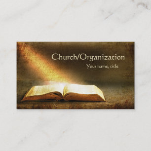 Tarjeta de visita Bible-Cristiana-Religiosa