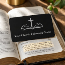 Biblia Abierta Cruz Negra Pastor Iglesia