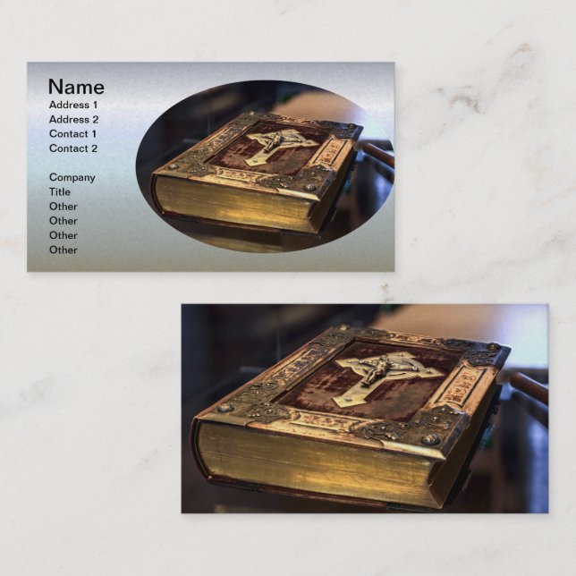 Tarjeta De Visita Biblia cristiana antigua (Anverso / Reverso)